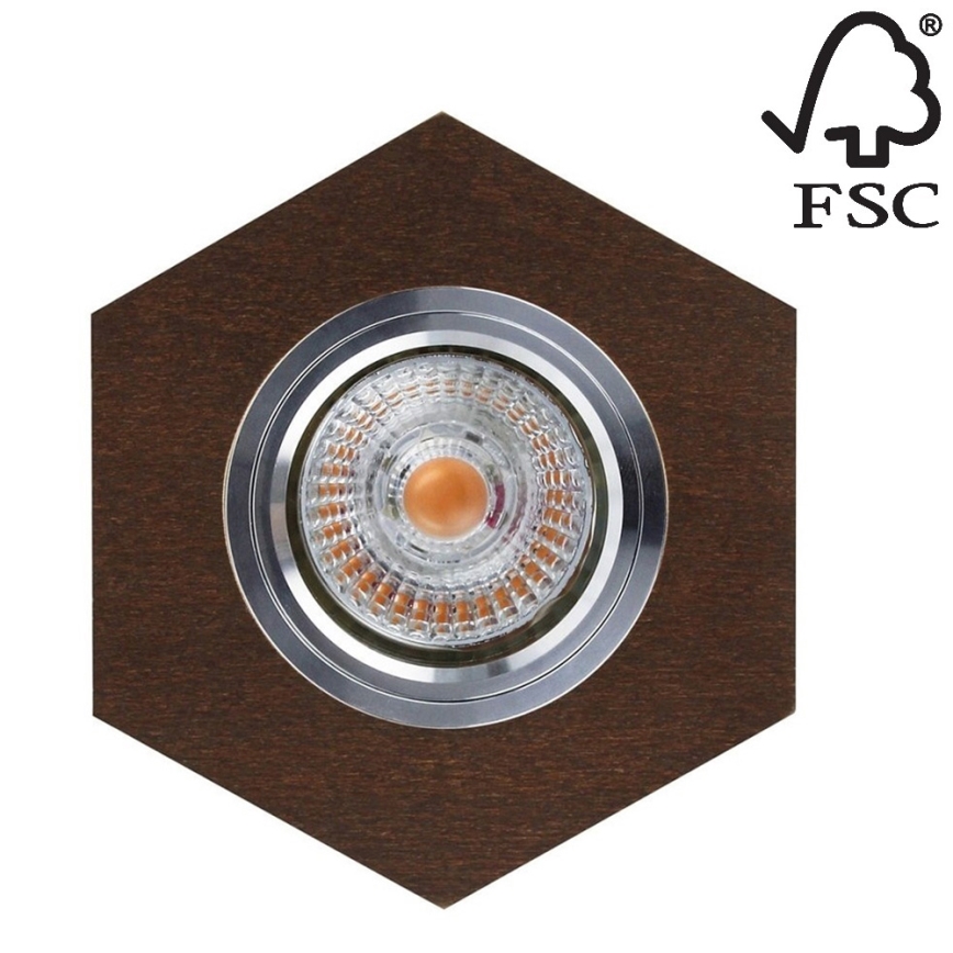 Spot encastrable LED VITAR 1xGU10/5W/230V CRI 90 hêtre – FSC certifié