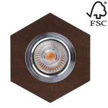 Spot encastrable LED VITAR 1xGU10/5W/230V hêtre - certifié FSC
