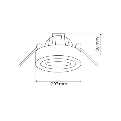 Spot encastrable NUSA 1xGU5,3/MR16/50W/12V arrondi blanc