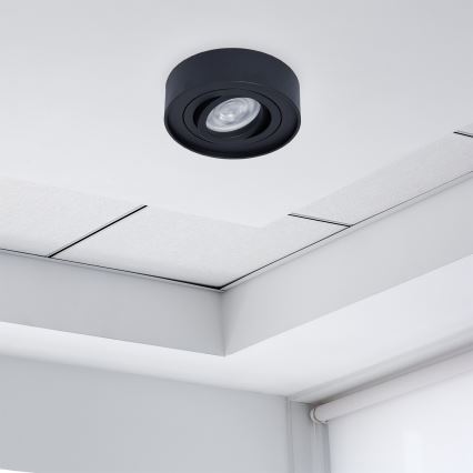 Spot encastrable NUSA 1xGU5,3/MR16/50W/12V arrondi noir
