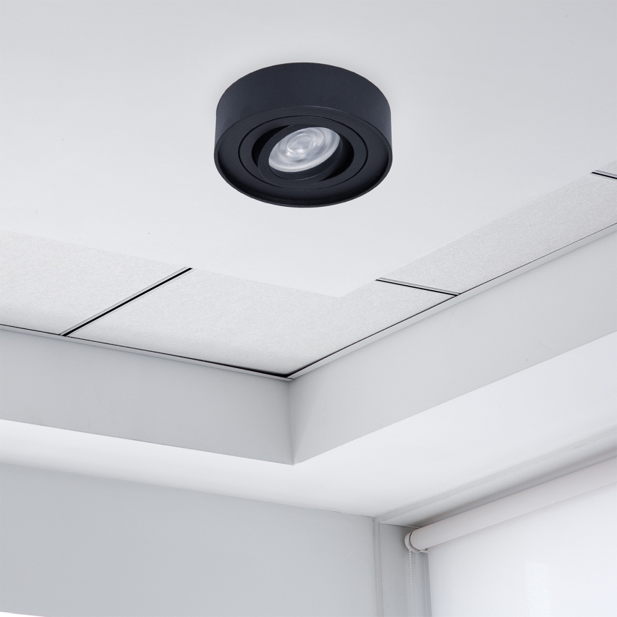 Spot encastrable NUSA 1xGU5,3/MR16/50W/12V arrondi noir
