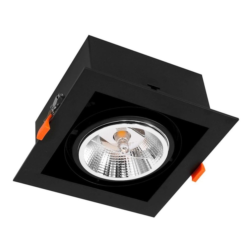 Spot encastrable PLAZA AR111 1xGU10/12W/230V noir