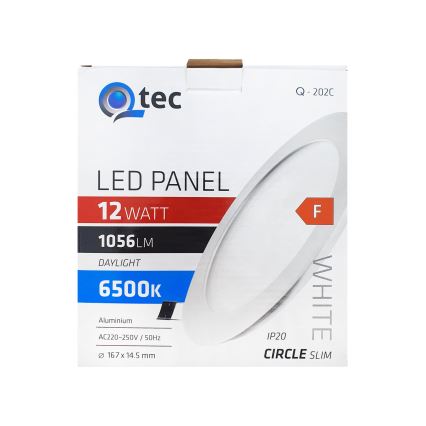 Spot encastrable QTEC LED/12W/230V 6500K d. 16,7 cm