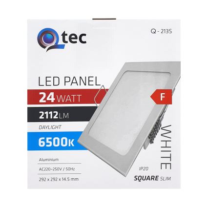 Spot encastrable QTEC LED/24W/230V 6500K 29,2x29,2 cm