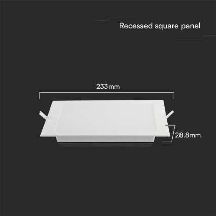 Spot encastrable SAMSUNG CHIP LED/18W/230V 4000K 22x22 cm blanc