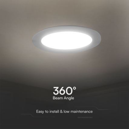 Spot encastrable SAMSUNG CHIP LED/18W/230V 6500K d. 22 cm blanc