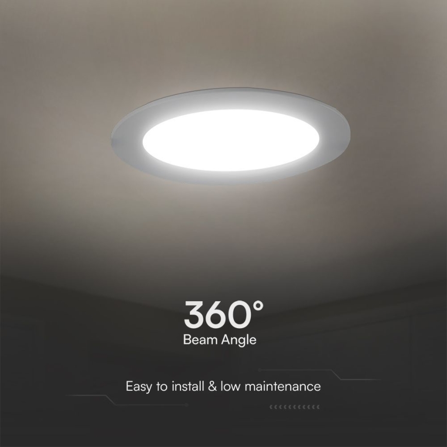 Spot encastrable SAMSUNG CHIP LED/18W/230V 6500K d. 22 cm blanc