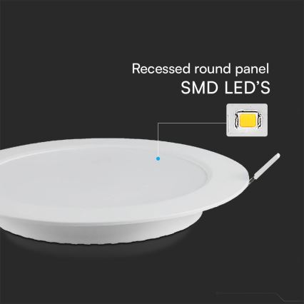 Spot encastrable SAMSUNG CHIP LED/18W/230V 6500K d. 22 cm blanc