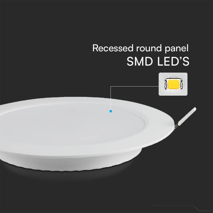 Spot encastrable SAMSUNG CHIP LED/18W/230V 6500K d. 22 cm blanc