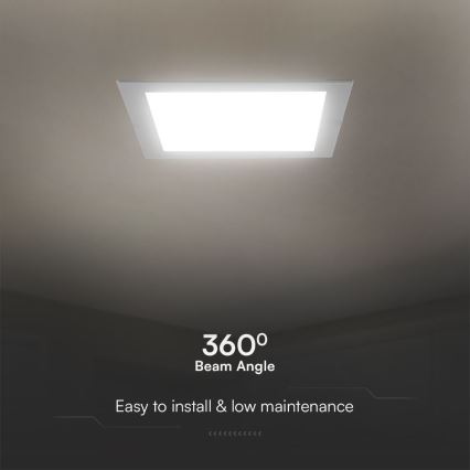 Spot encastrable SAMSUNG CHIP LED/24W/230V 3000K 29,5x29,5 cm blanc