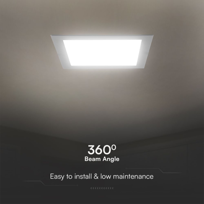 Spot encastrable SAMSUNG CHIP LED/24W/230V 3000K 29,5x29,5 cm blanc