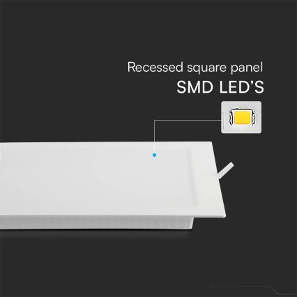 Spot encastrable SAMSUNG CHIP LED/24W/230V 3000K 29,5x29,5 cm blanc