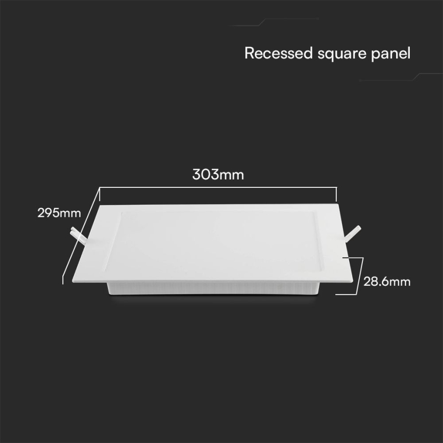 Spot encastrable SAMSUNG CHIP LED/24W/230V 3000K 29,5x29,5 cm blanc