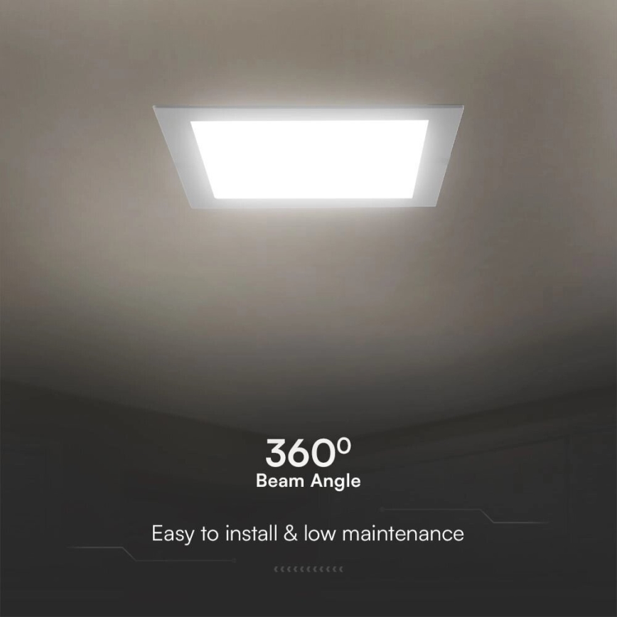 Spot encastrable SAMSUNG CHIP LED/24W/230V 4000K 29,5x29,5 cm blanc