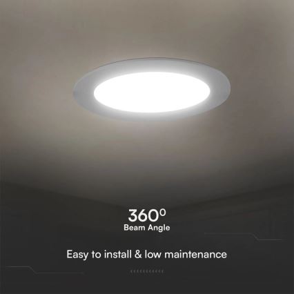 Spot encastrable SAMSUNG CHIP LED/24W/230V 4000K d. 29,4 cm blanc