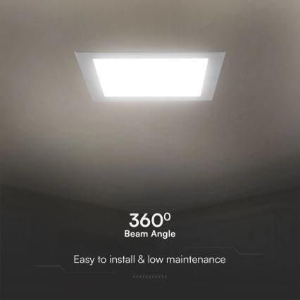 Spot encastrable SAMSUNG CHIP LED/24W/230V 6500K 29,5x29,5 cm blanc