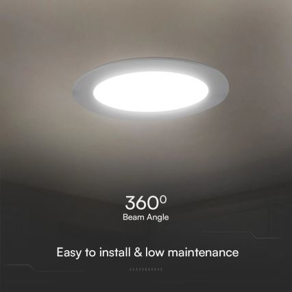 Spot encastrable SAMSUNG CHIP LED/24W/230V 6500K d. 29,4 cm blanc