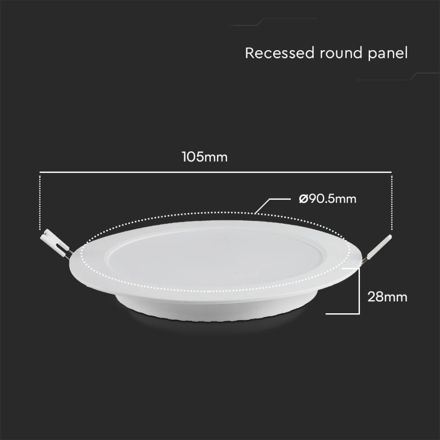 Spot encastrable SAMSUNG CHIP LED/3W/230V 4000K d. 9,5 cm blanc