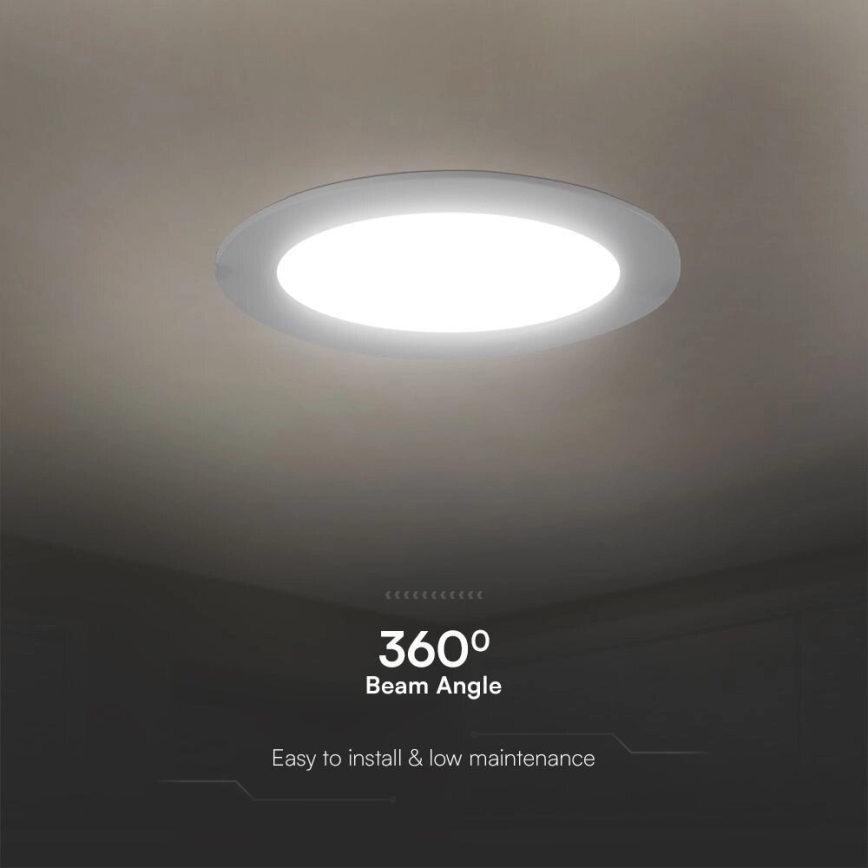 Spot encastrable SAMSUNG CHIP LED/6W/230V 4000K d. 12 cm blanc