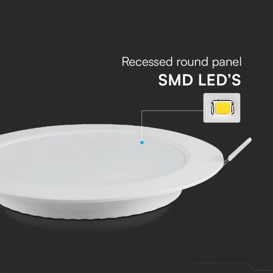 Spot encastrable SAMSUNG CHIP LED/6W/230V 4000K d. 12 cm blanc