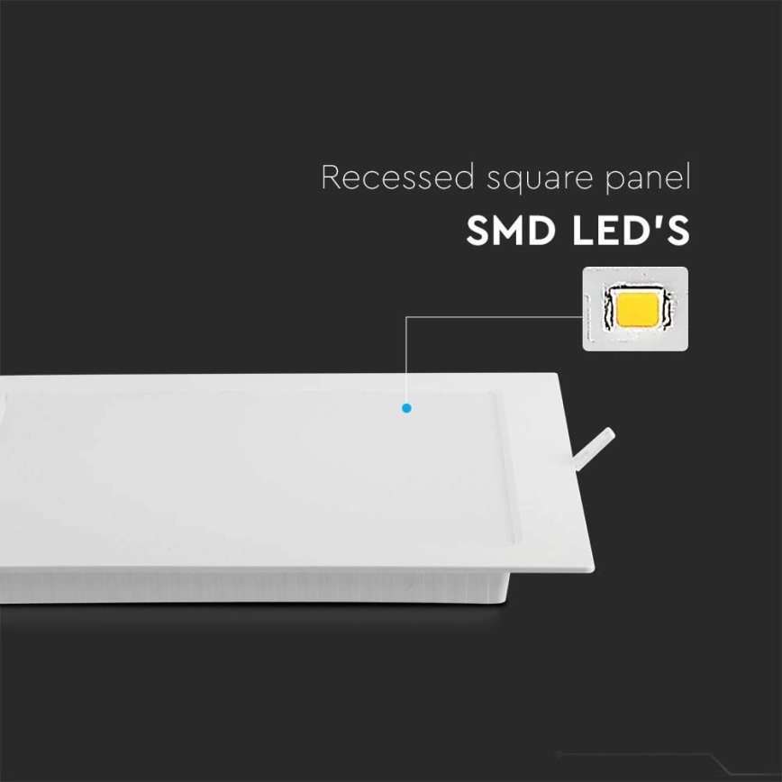 Spot encastrable SAMSUNG CHIP LED/6W/230V 6500K 12x12 cm blanc