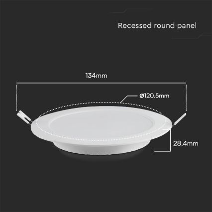 Spot encastrable SAMSUNG CHIP LED/6W/230V 6500K d. 12 cm blanc