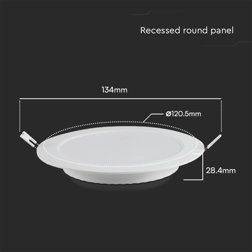 Spot encastrable SAMSUNG CHIP LED/6W/230V 6500K d. 12 cm blanc