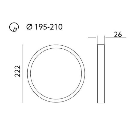 Spot encastrable SIGARO PT LED/18W/230V 4000K IP40