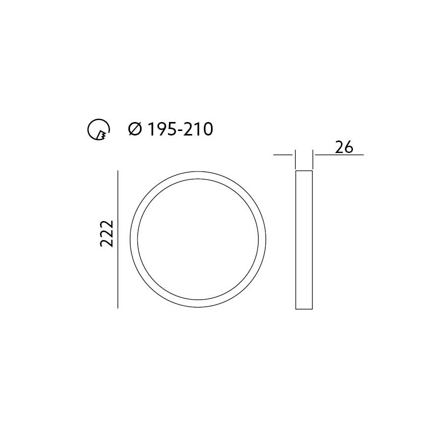 Spot encastrable SIGARO PT LED/18W/230V 4000K IP40