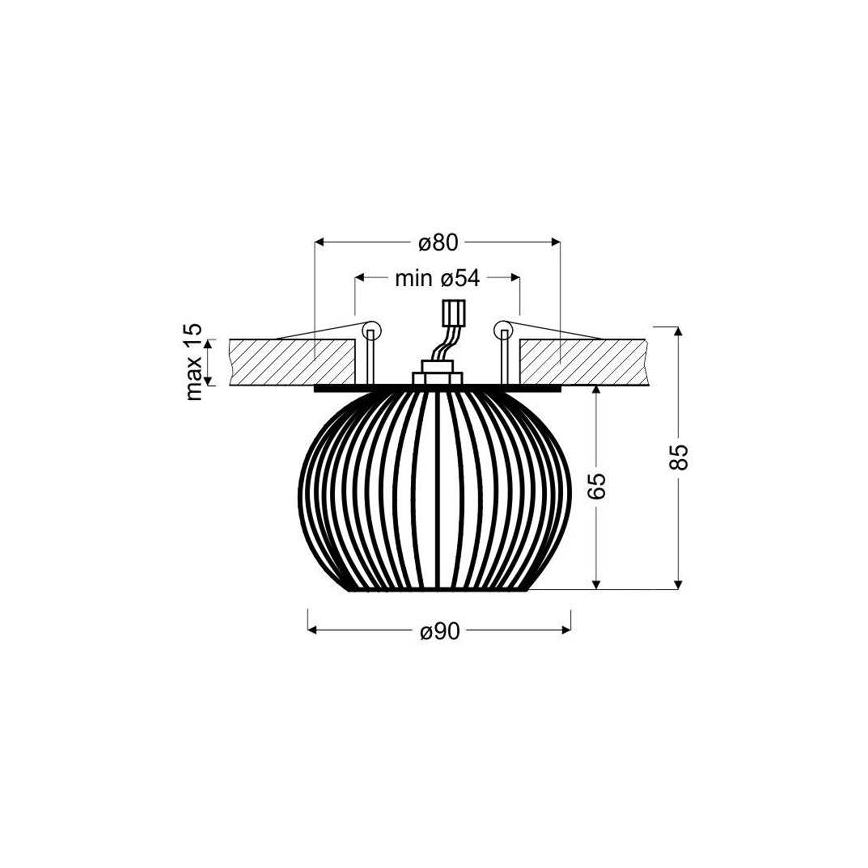 Spot encastrable SK 93 1xG9/40W/230V blanc