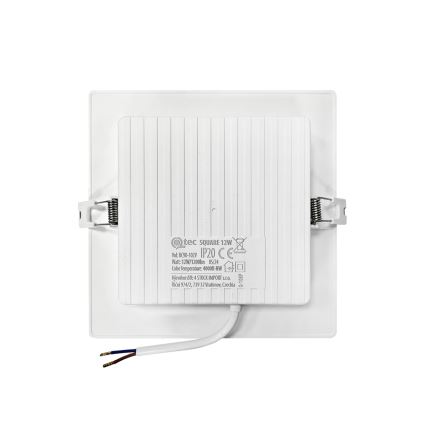 Spot encastrable SQUARE LED/12W/230V 4000K 17x17 cm blanc