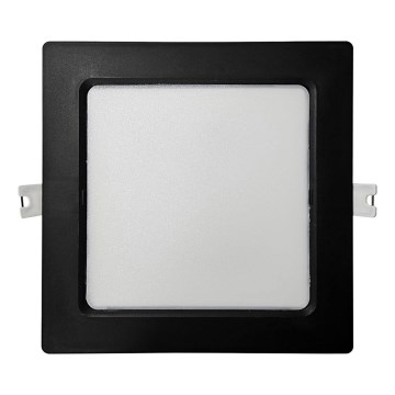 Spot encastrable SQUARE LED/12W/230V 4000K 17x17 cm noir