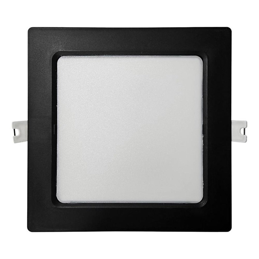 Spot encastrable SQUARE LED/12W/230V 4000K 17x17 cm noir