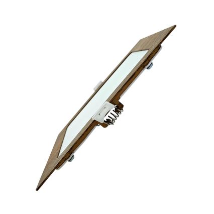 Spot encastrable SQUARE LED/12W/230V 4200K 16,8x16,8 cm marron