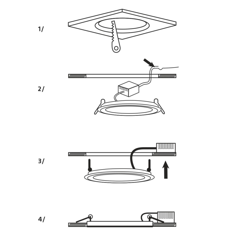 Spot encastrable SQUARE LED/15W/230V 4200K 18,8x18,8 cm blanc