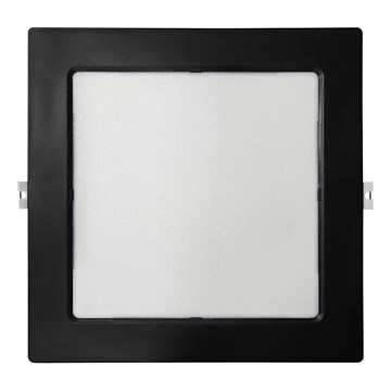 Spot encastrable SQUARE LED/18W/230V 4000K 22x22 cm noir