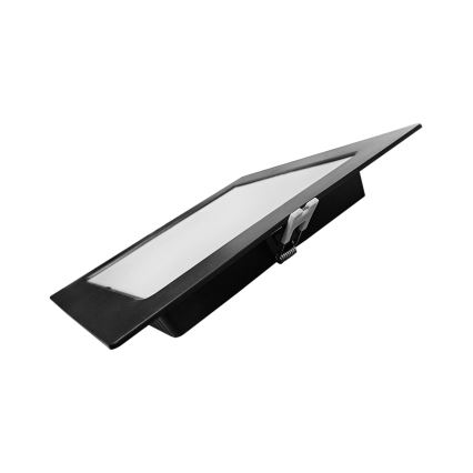 Spot encastrable SQUARE LED/18W/230V 4000K 22x22 cm noir