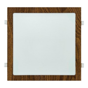 Spot encastrable SQUARE LED/24W/230V 4200K 29,2x29,2 cm marron