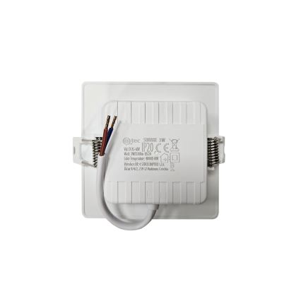 Spot encastrable SQUARE LED/3W/230V 4000K 9x9 cm blanc