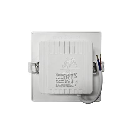 Spot encastrable SQUARE LED/6W/230V 4000K 12x12 cm blanc