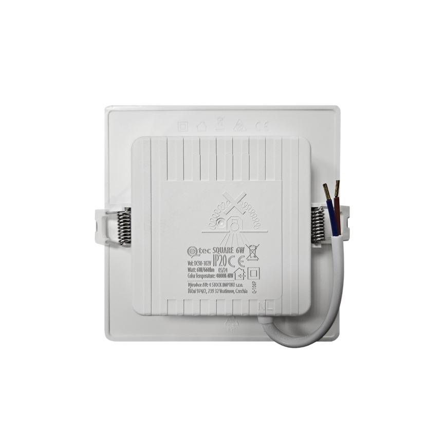 Spot encastrable SQUARE LED/6W/230V 4000K 12x12 cm blanc