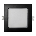 Spot encastrable SQUARE LED/6W/230V 4000K 12x12 cm noir