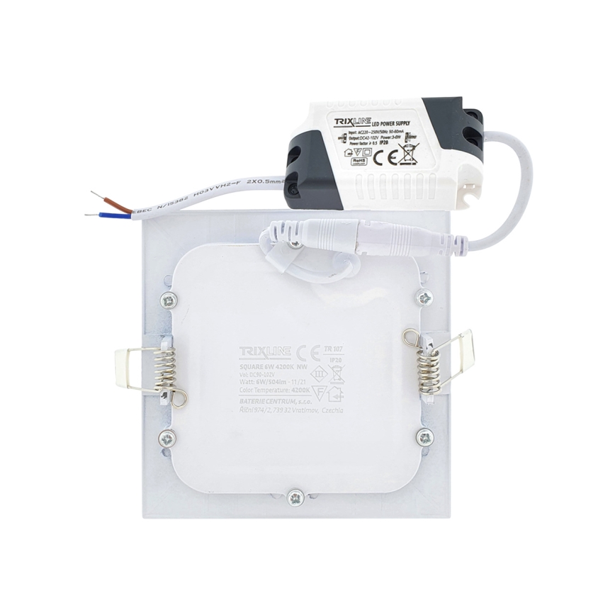 Spot encastrable SQUARE LED/6W/230V 4200K 11,8x11,8 cm blanc