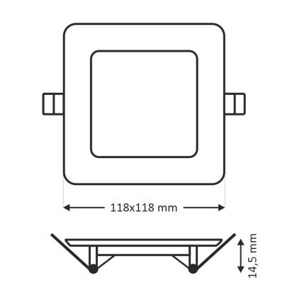 Spot encastrable SQUARE LED/6W/230V 4200K 11,8x11,8 cm blanc