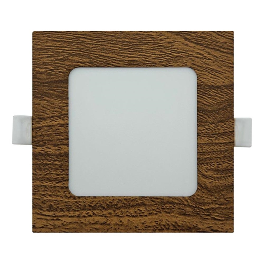 Spot encastrable SQUARE LED/6W/230V 4200K 11,8x11,8 cm marron