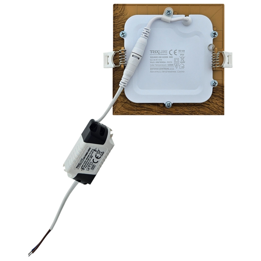 Spot encastrable SQUARE LED/6W/230V 4200K 11,8x11,8 cm marron