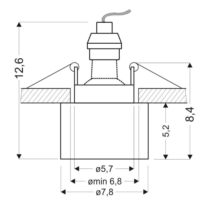 Spot encastrable TUBA 1xGU10/50W/230V