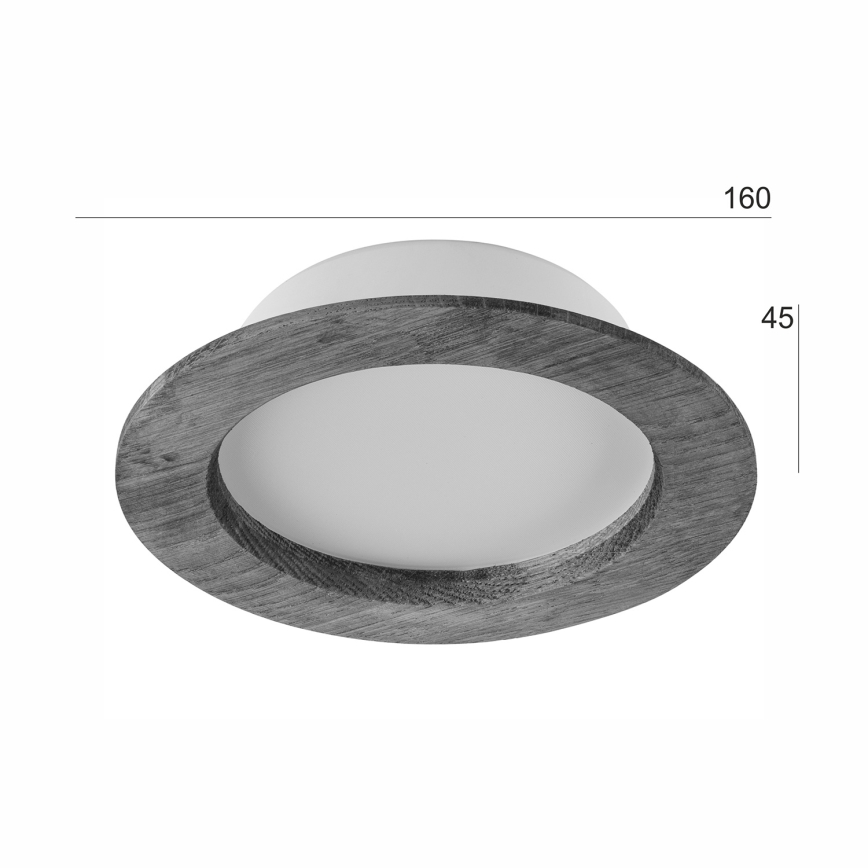 Spot encastrable WOODY SPOT LED/12,5W/230V 3000K noyer ø 16 cm