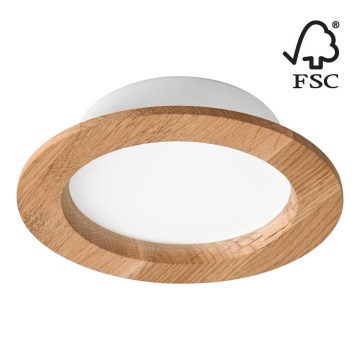Spot encastrable WOODY SPOT LED/12,5W/230V 4000K chêne ø 16 cm