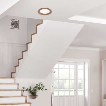 Spot encastrable WOODY SPOT LED/16,5W/230V 4000K noyer ø 18,5 cm